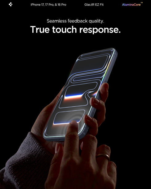 Spigen Película para iPhone 17 Pro / 17 – GLAS.tR EZ Fit (2 Unidades)